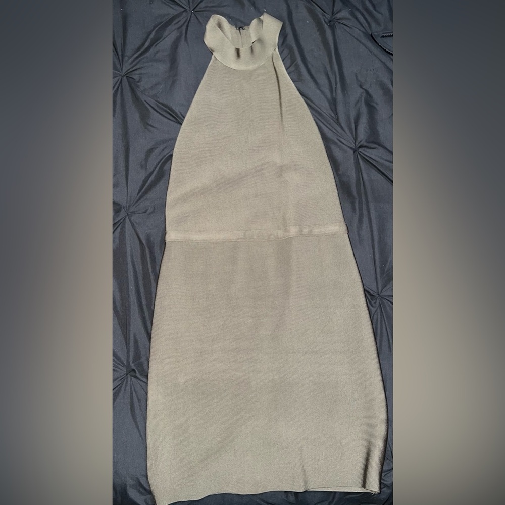 Bodycon olive green dress
